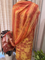 Digitally Printed Fine Crepe Suit Set with Chiffon Dupatta
