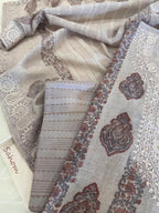 Pure Mul Chanderi Block Print & Lucknowi Chikankari Suit Set