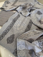 Pure Mul Chanderi Block Print & Lucknowi Chikankari Suit Set