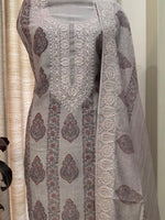 Pure Mul Chanderi Block Print & Lucknowi Chikankari Suit Set