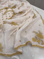 Pure Mul Chanderi Thread & Appliqué Work Suit Set