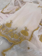 Pure Mul Chanderi Thread & Appliqué Work Suit Set