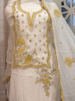 Pure Mul Chanderi Thread & Appliqué Work Suit Set