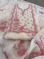 Pure Mul Chanderi Thread & Appliqué Work Suit Set