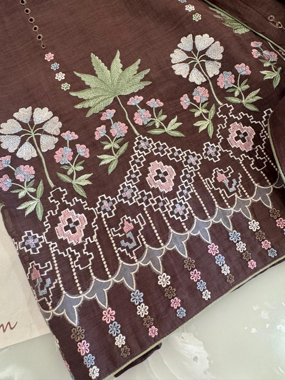 Pure Mul Chanderi Thread & Mirror Work Suit Set