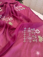 Pure Mul Chanderi Thread & Mirror Work Suit Set