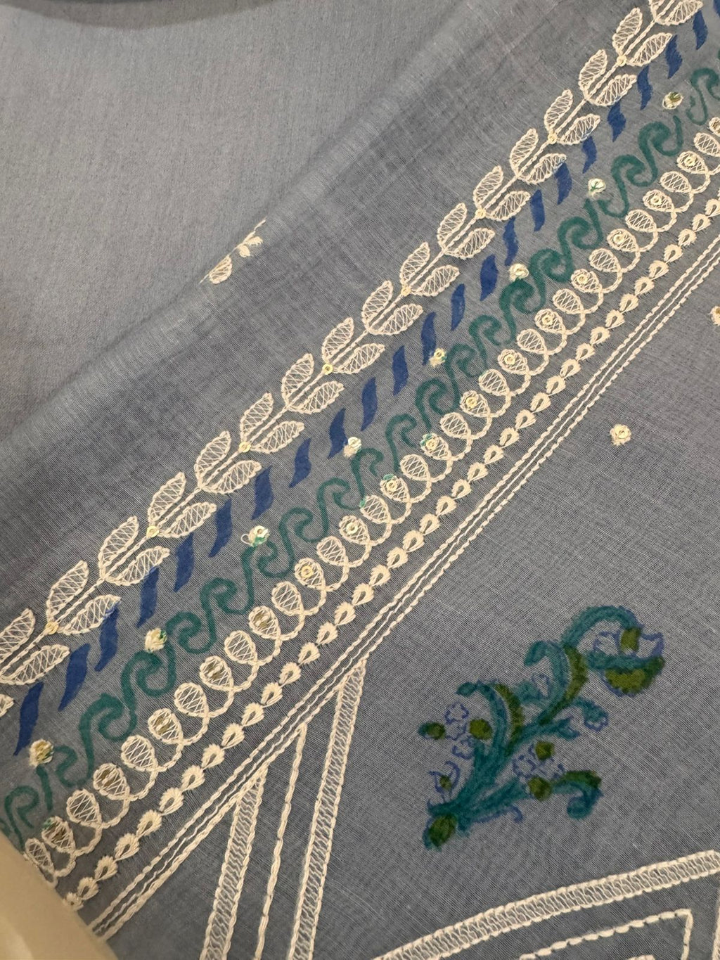 Pure Mul Chanderi Printed & Embroidered Kurta Dupatta Set