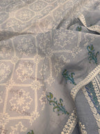 Pure Mul Chanderi Printed & Embroidered Kurta Dupatta Set