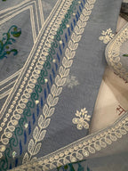 Pure Mul Chanderi Printed & Embroidered Kurta Dupatta Set