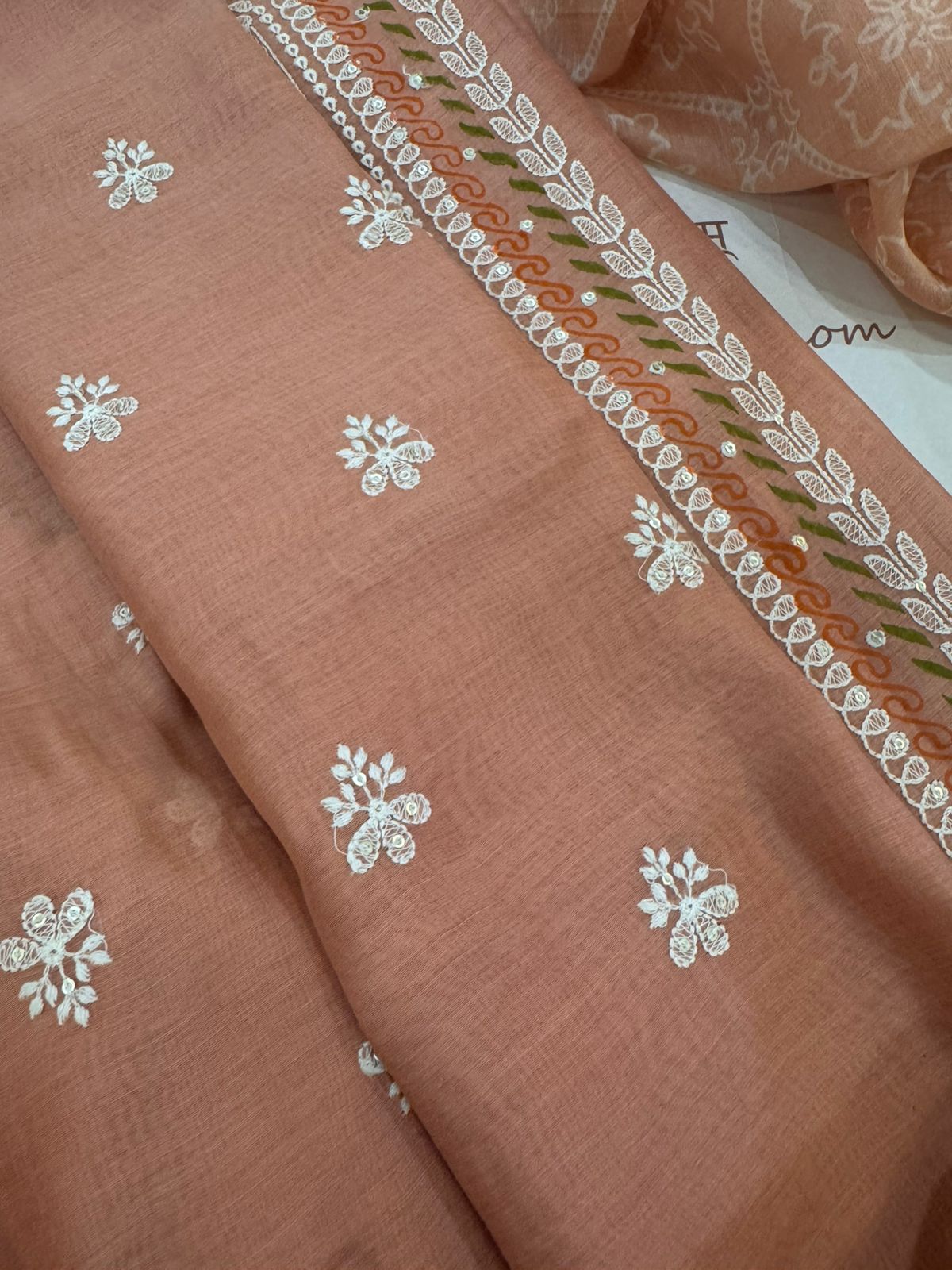 Pure Mul Chanderi Printed & Embroidered Kurta Dupatta Set