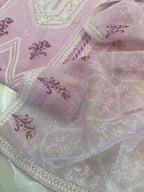 Pure Mul Chanderi Printed & Embroidered Kurta Dupatta Set