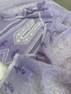 Pure Mul Chanderi Printed & Embroidered Kurta Dupatta Set