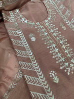 Pure Mul Chanderi Laser Appliqué Cut Work Kurta Set with Dupatta & Plain Lower