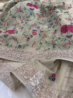 Pure Crushed Tissue Kurta with Dupatta and Lower