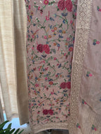 Pure Crushed Tissue Kurta with Dupatta and Lower