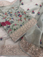 Pure Crushed Tissue Kurta with Dupatta and Lower