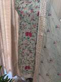 Pure Crushed Tissue Kurta with Dupatta and Lower