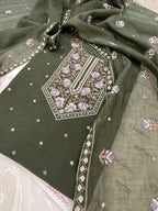 Mul Chanderi Thread Work Suit