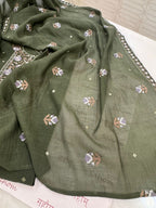 Mul Chanderi Thread Work Suit