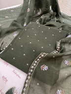 Mul Chanderi Thread Work Suit