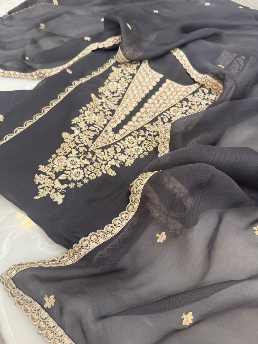 Embroidered Georgette Outfit