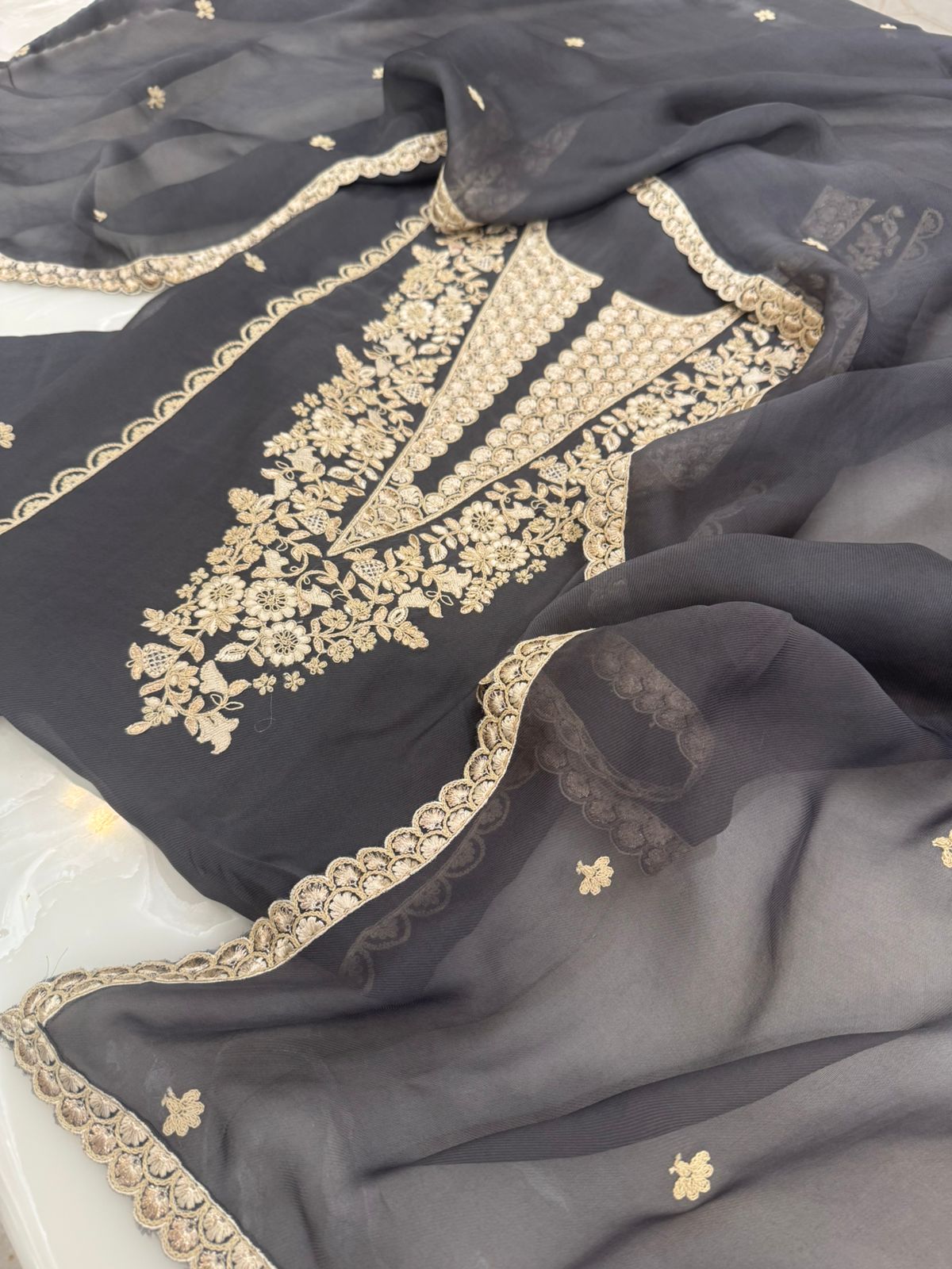 Embroidered Georgette Outfit