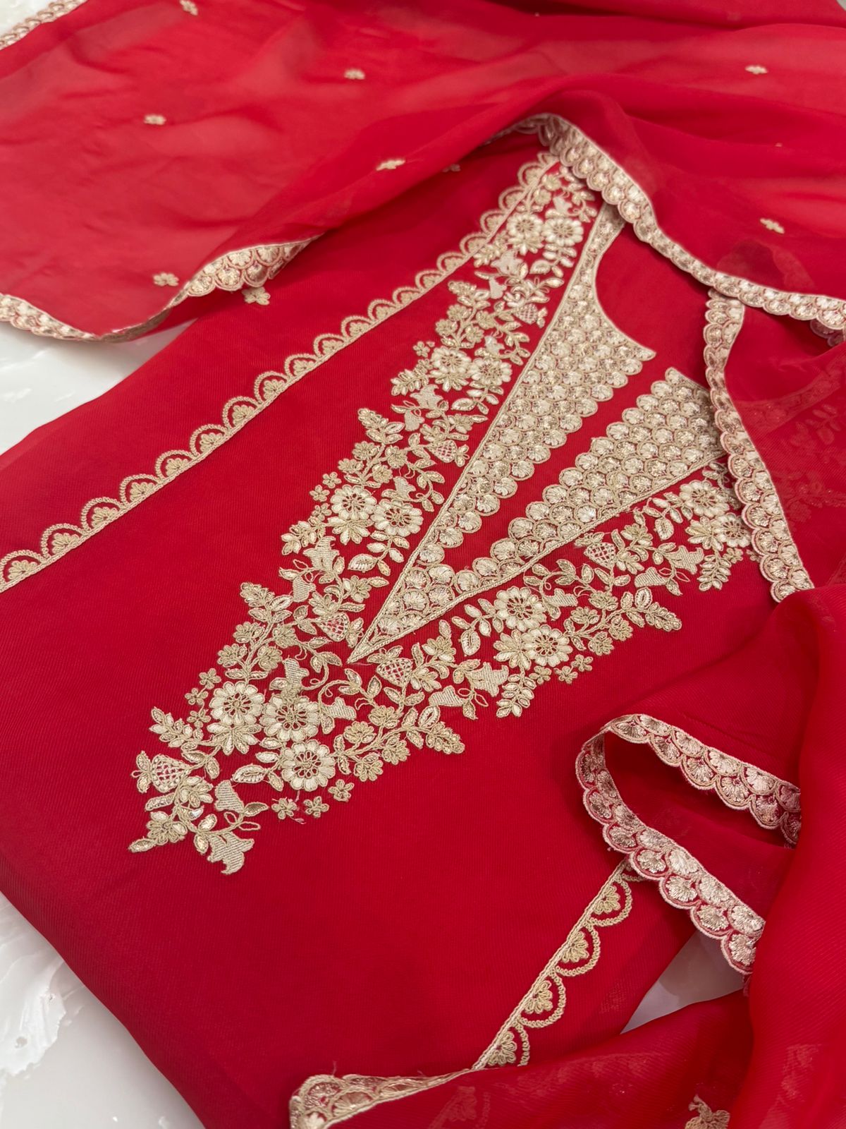 Embroidered Georgette Outfit