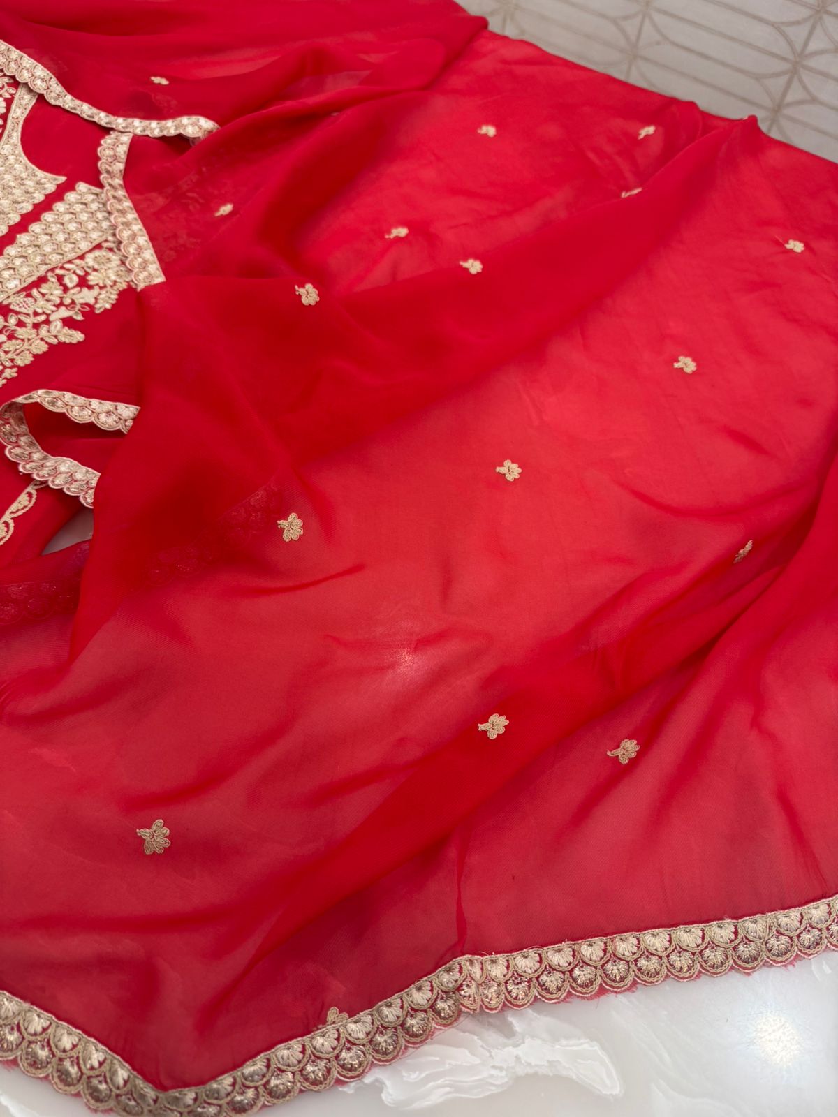 Embroidered Georgette Outfit