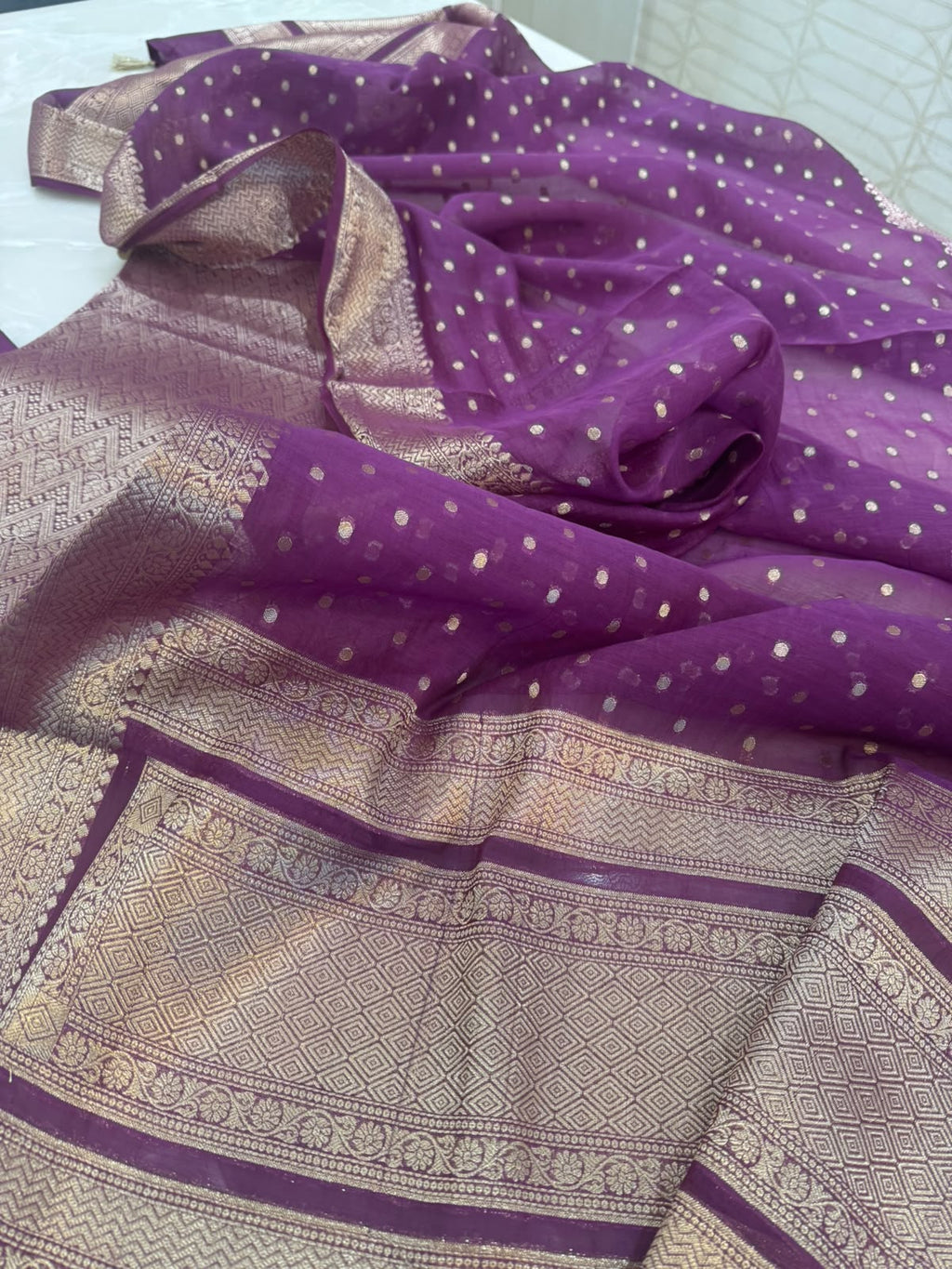 Pure Mul Chanderi Banarsi Woven Suit Set – Festive Collection