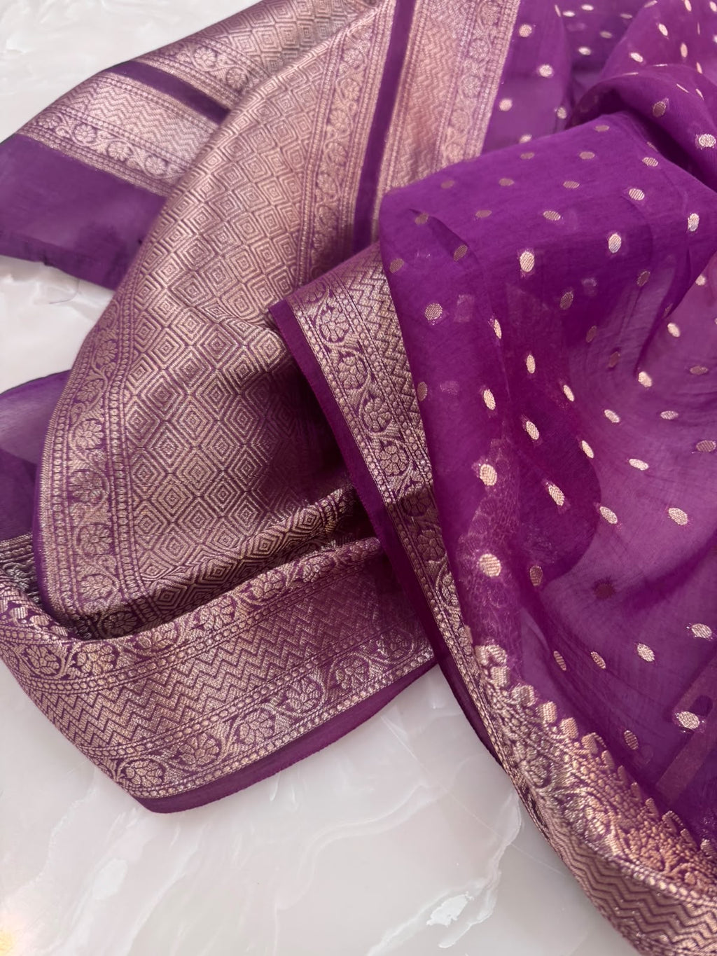 Pure Mul Chanderi Banarsi Woven Suit Set – Festive Collection