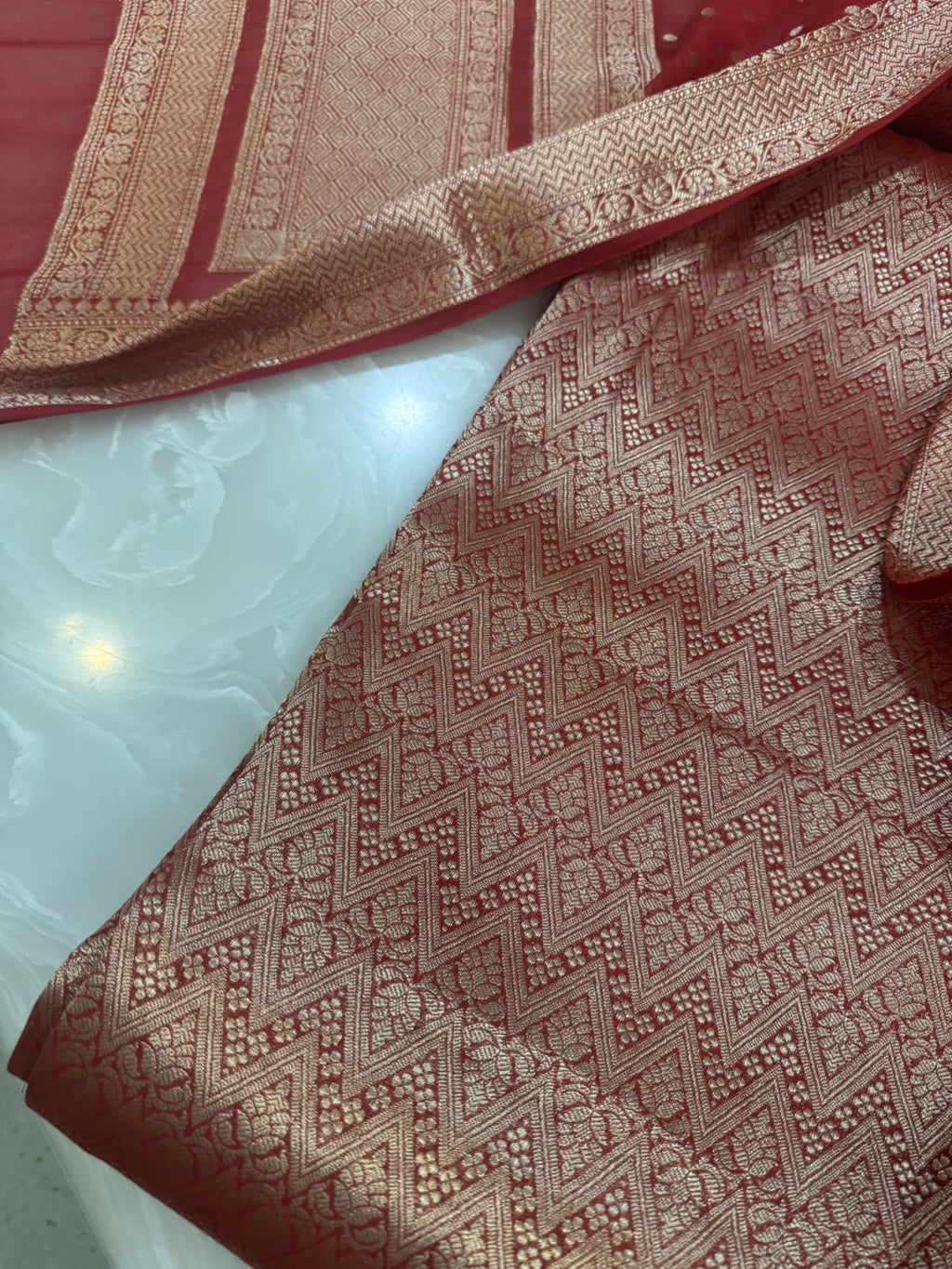 Pure Mul Chanderi Banarsi Woven Suit Set – Festive Collection