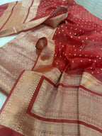 Pure Mul Chanderi Banarsi Woven Suit Set – Festive Collection