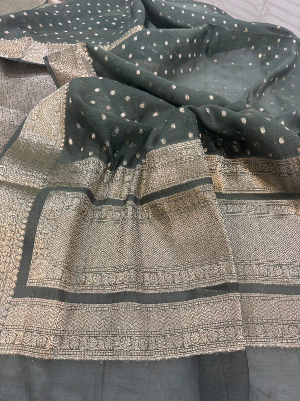 Pure Mul Chanderi Banarsi Woven Suit Set – Festive Collection