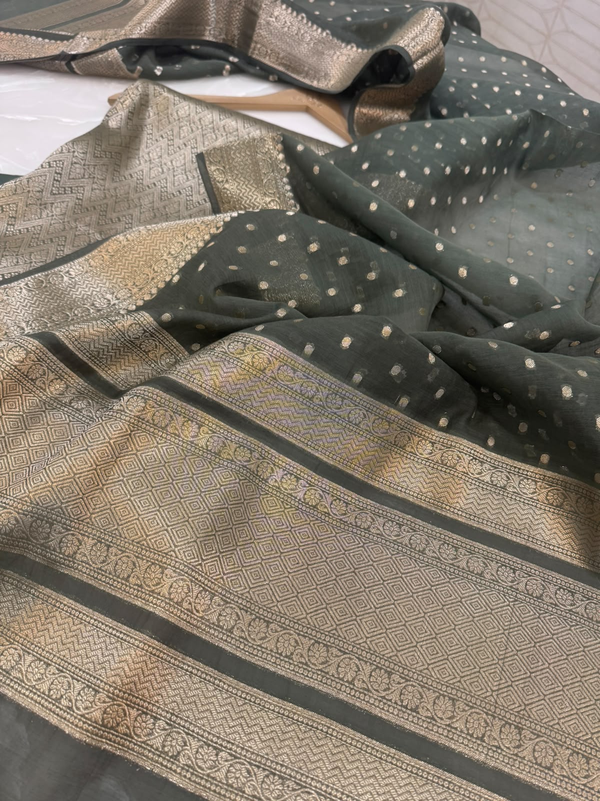 Pure Mul Chanderi Banarsi Woven Suit Set – Festive Collection