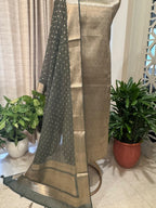Pure Mul Chanderi Banarsi Woven Suit Set – Festive Collection
