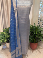 Pure Mul Chanderi Banarsi Woven Suit Set – Festive Collection