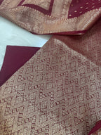 Pure Mul Chanderi Banarsi Woven Suit Set – Festive Collection