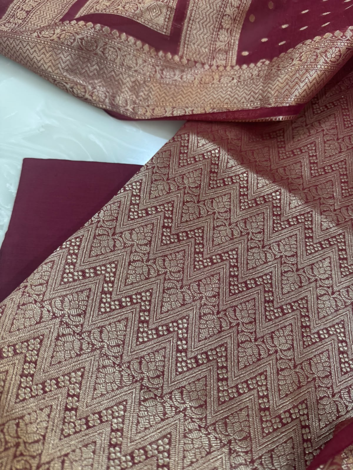 Pure Mul Chanderi Banarsi Woven Suit Set – Festive Collection