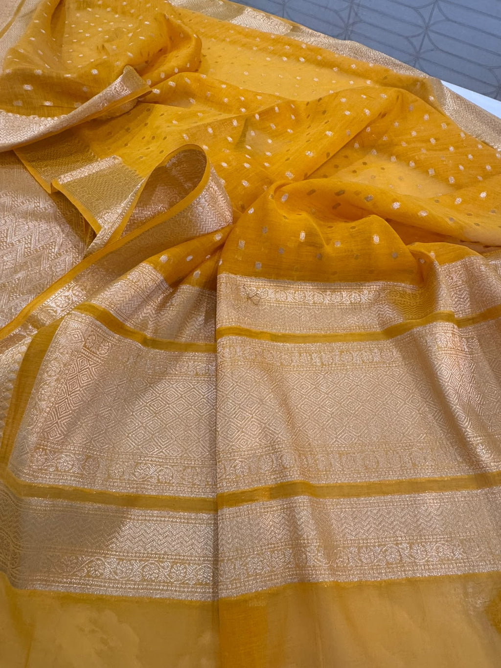 Pure Mul Chanderi Banarsi Woven Suit Set – Festive Collection