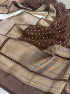 Pure Mul Chanderi Banarsi Woven Suit Set – Festive Collection