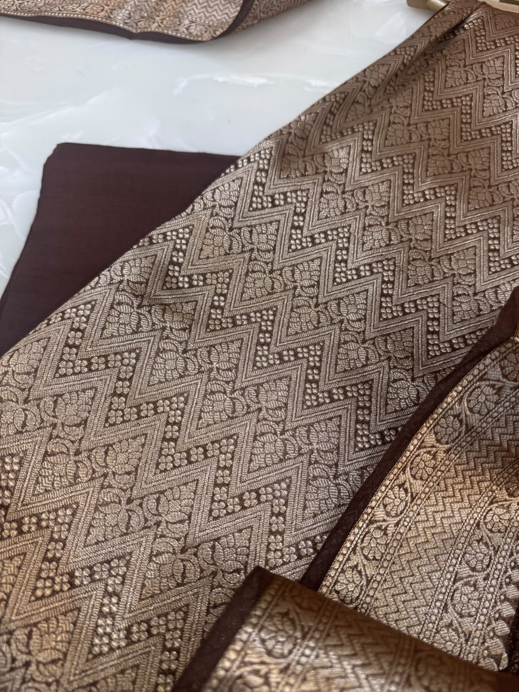 Pure Mul Chanderi Banarsi Woven Suit Set – Festive Collection