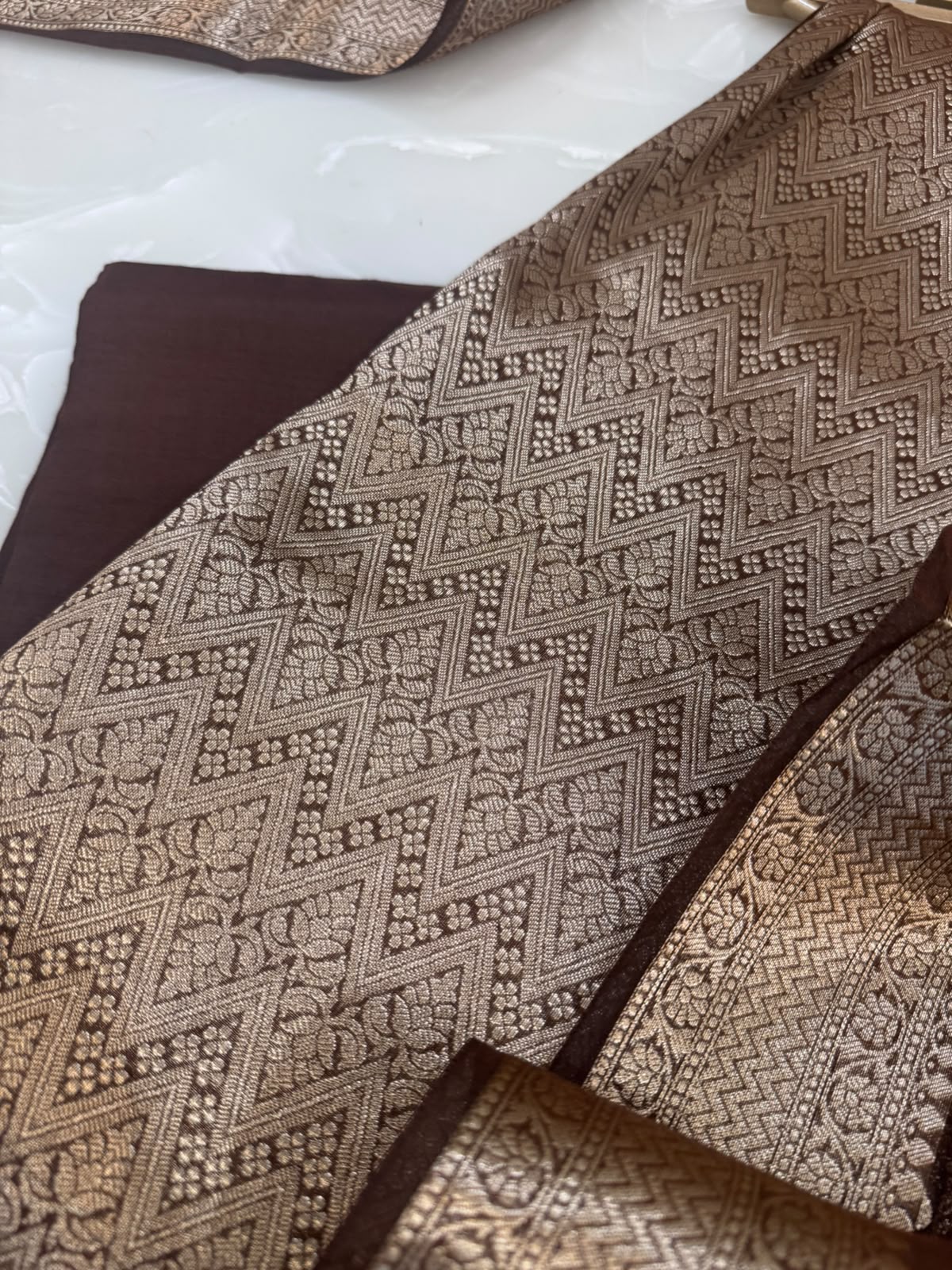 Pure Mul Chanderi Banarsi Woven Suit Set – Festive Collection