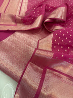Pure Mul Chanderi Banarsi Woven Suit Set – Festive Collection