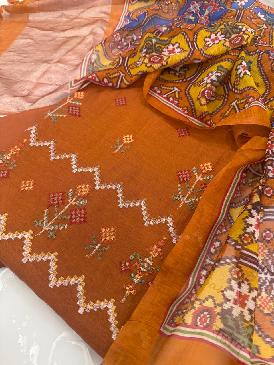 Pure Mulchanderi Banjara Embroidery Kurta Set