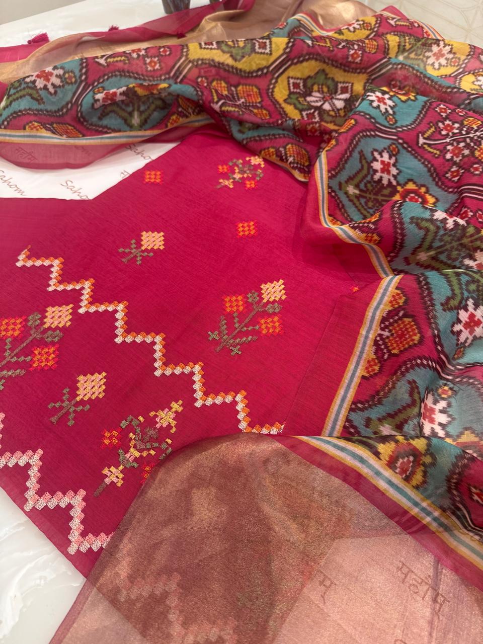 Pure Mulchanderi Banjara Embroidery Kurta Set