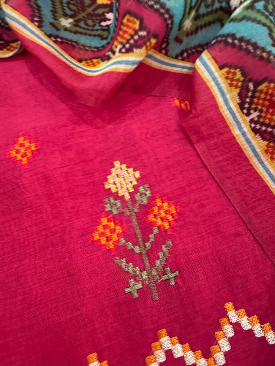 Pure Mulchanderi Banjara Embroidery Kurta Set