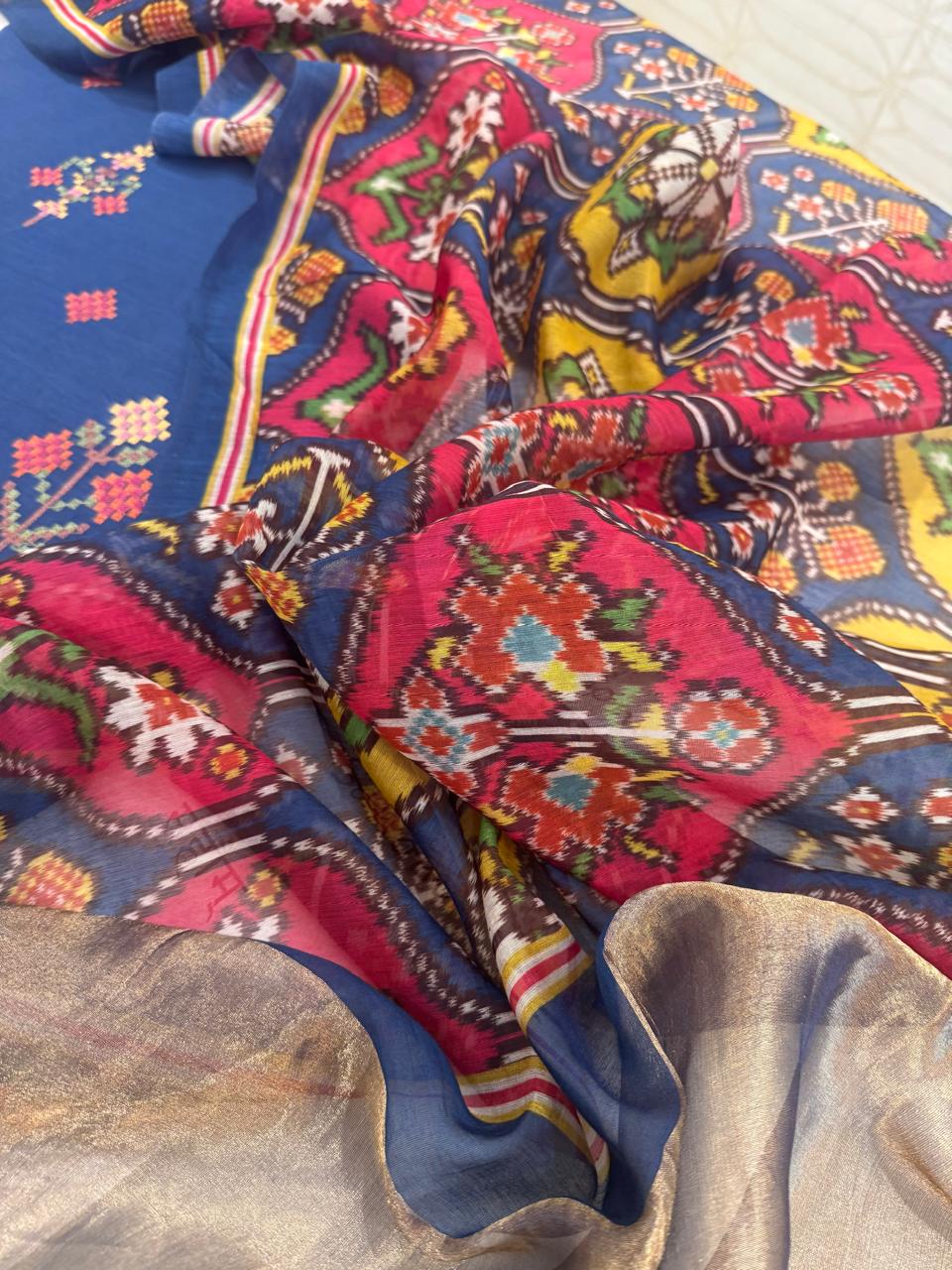 Pure Mulchanderi Banjara Embroidery Kurta Set