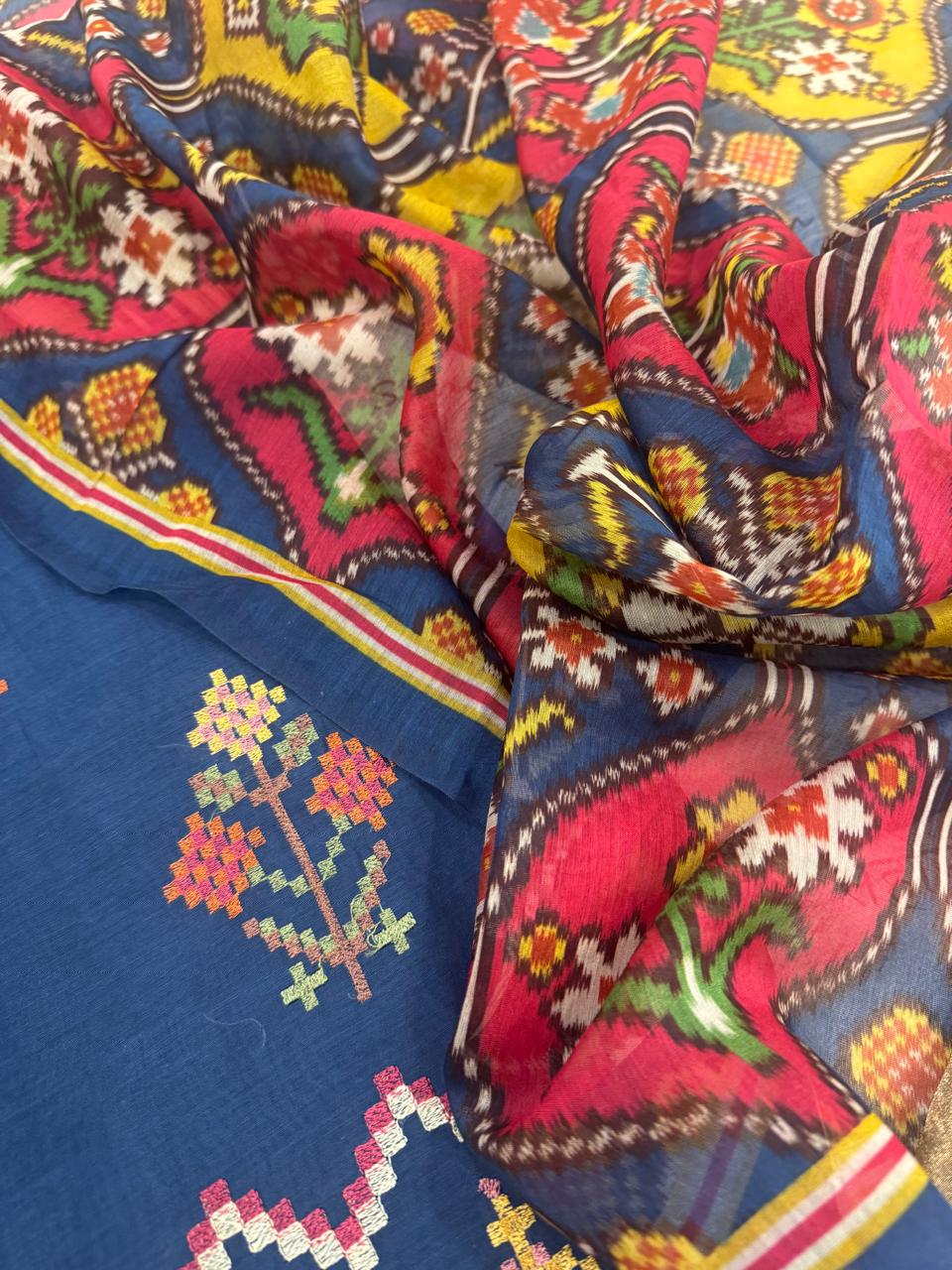 Pure Mulchanderi Banjara Embroidery Kurta Set