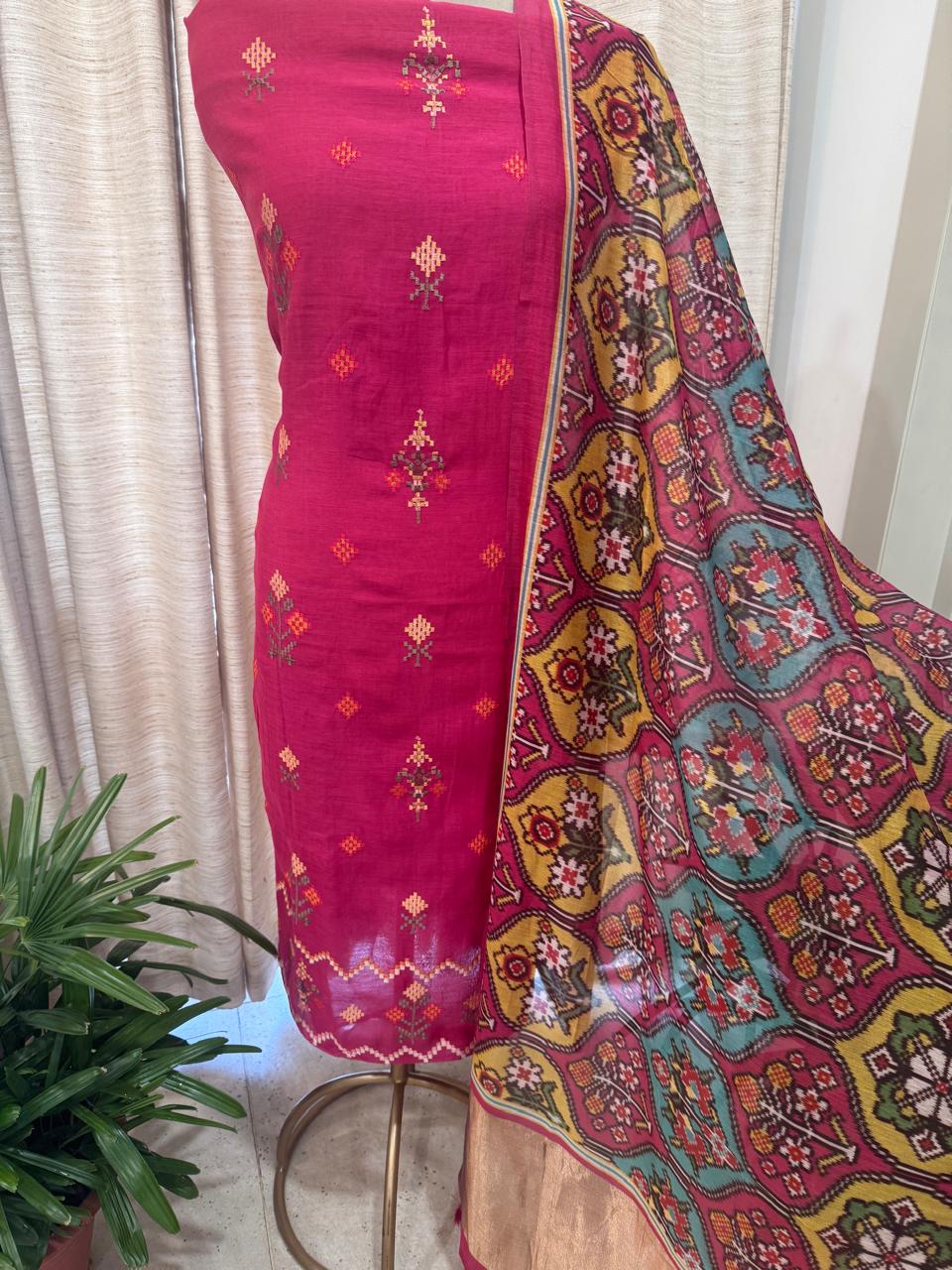 Pure Mulchanderi Banjara Embroidery Kurta Set