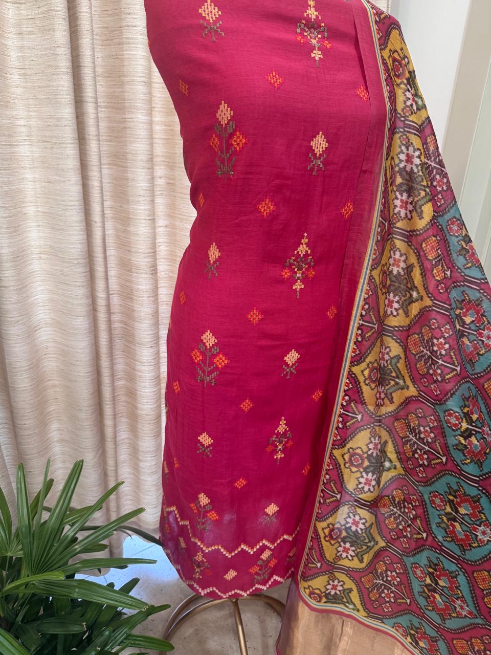 Pure Mulchanderi Banjara Embroidery Kurta Set